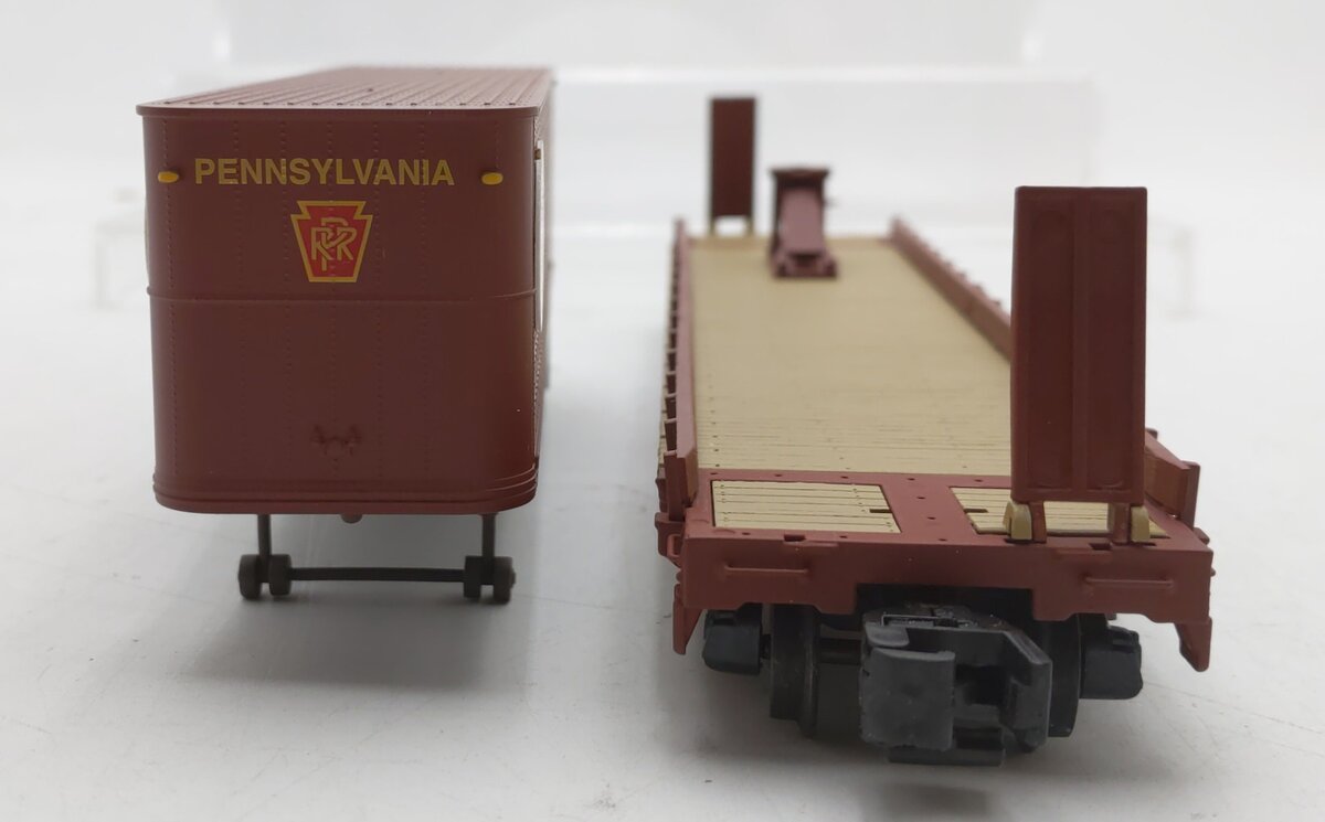 S-Helper 00181 S Gauge Pennsylvania TOFC Flatcar w/Pennsylvania Trailer #92761 EX/Box