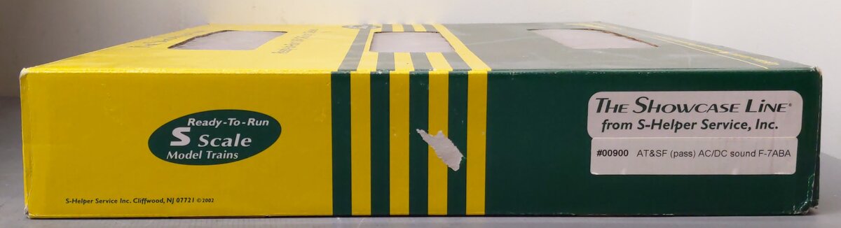 S-Helper 00900 S Gauge ATSF F7ABA AC/DC Diesel Locomotive Set #37/37C EX/Box