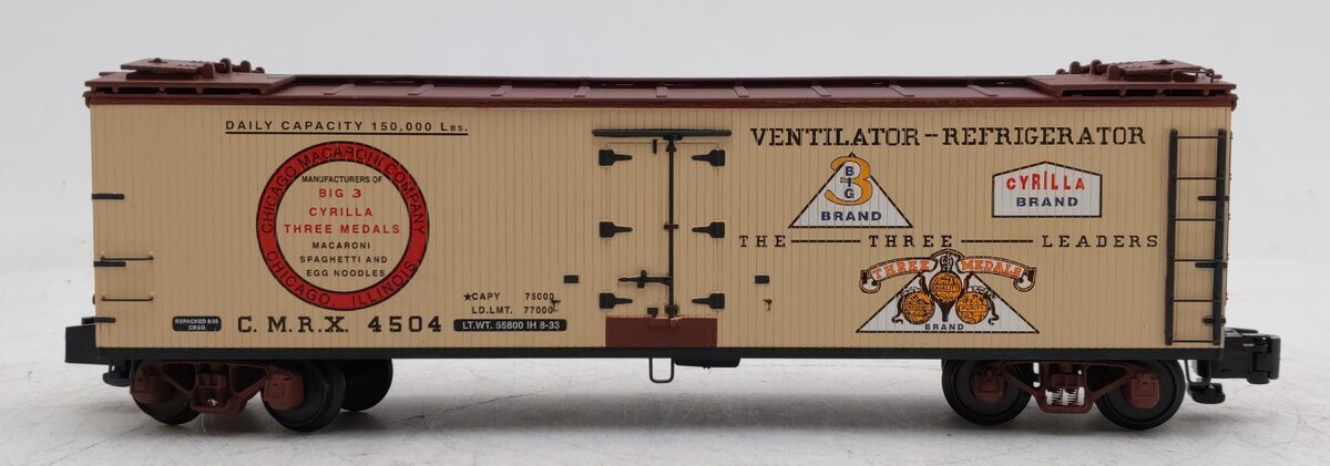 S-Helper 01800 S Gauge Chicago Macaroni Co. Refrigerated Boxcar #4505 LN/Box