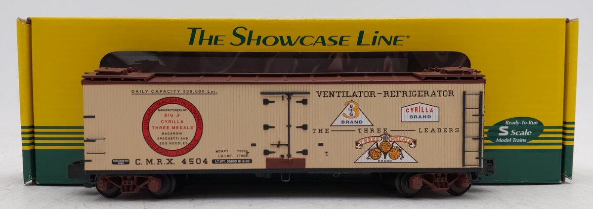 S-Helper 01800 S Gauge Chicago Macaroni Co. Refrigerated Boxcar #4505 LN/Box