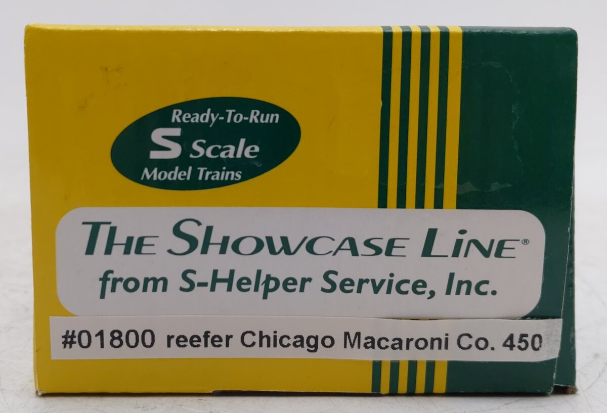 S-Helper 01800 S Gauge Chicago Macaroni Co. Refrigerated Boxcar #4505 LN/Box