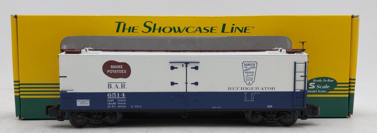 S-Helper 00574 "S" Gauge B.A.R. Maine Potatoes Refrigerator Boxcar LN/Box
