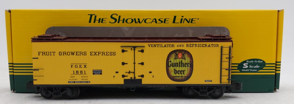 S-Helper 02068 S Gauge BAAFC Gunther Beer Refrigerator Boxcar #1881 LN/Box