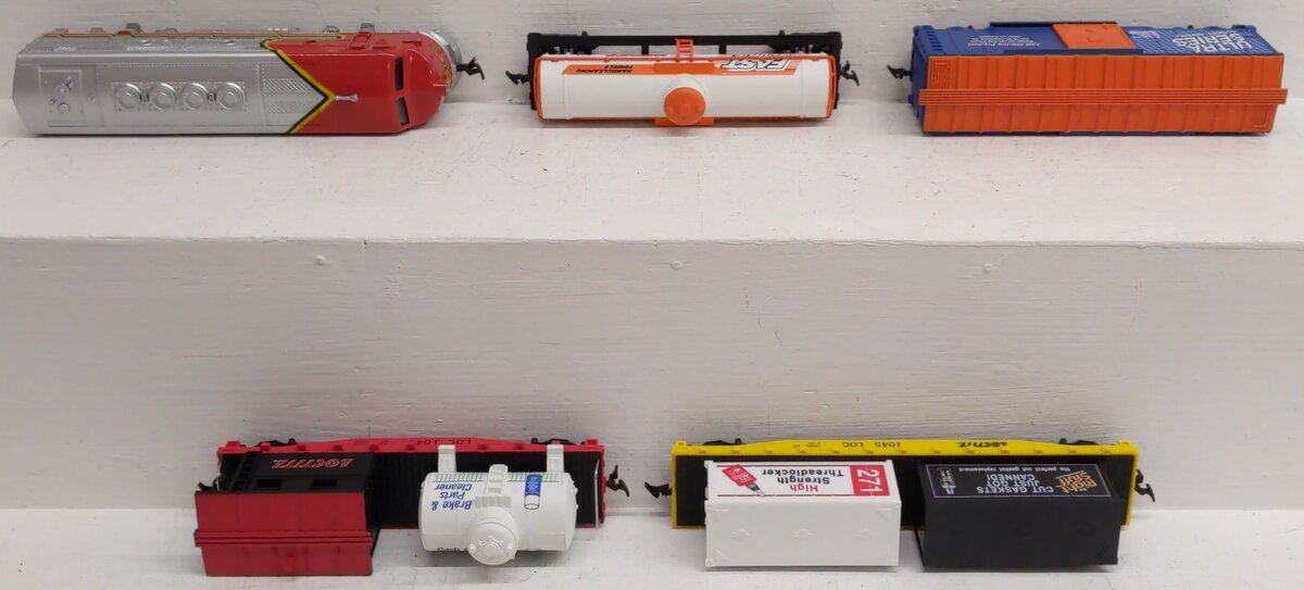 Model Power 800337 HO Scale Santa Fe Diesel Locomotive Freight Set EX/Box