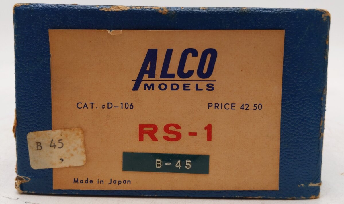 Alco Models D-106 HO Scale BRASS Alco RS-1 Diesel Locomotive - Unpainted VG/Box