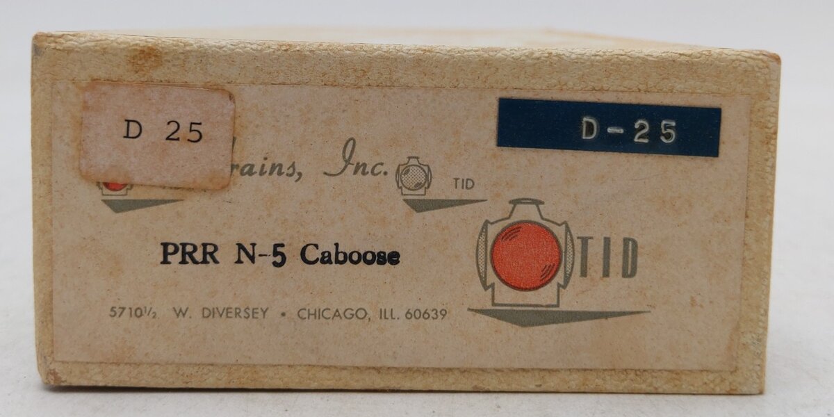 Trains Inc. HO Scale BRASS PRR N-5 Caboose EX/Box