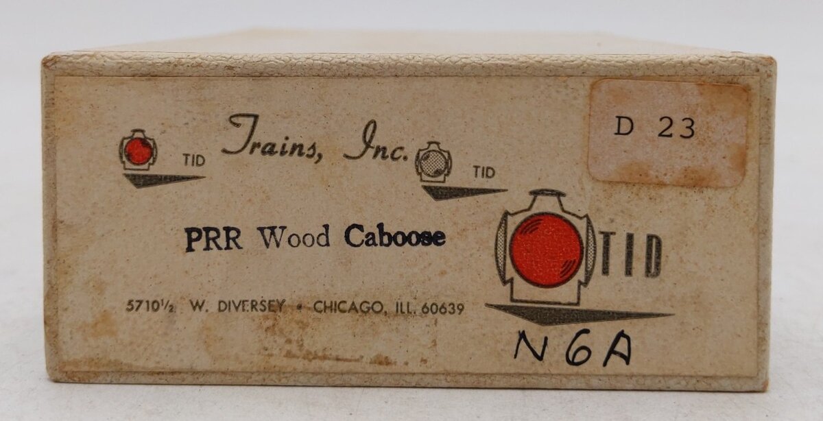 Trains Inc. HO Scale BRASS Pennsylvania Railroad Wood Caboose EX/Box