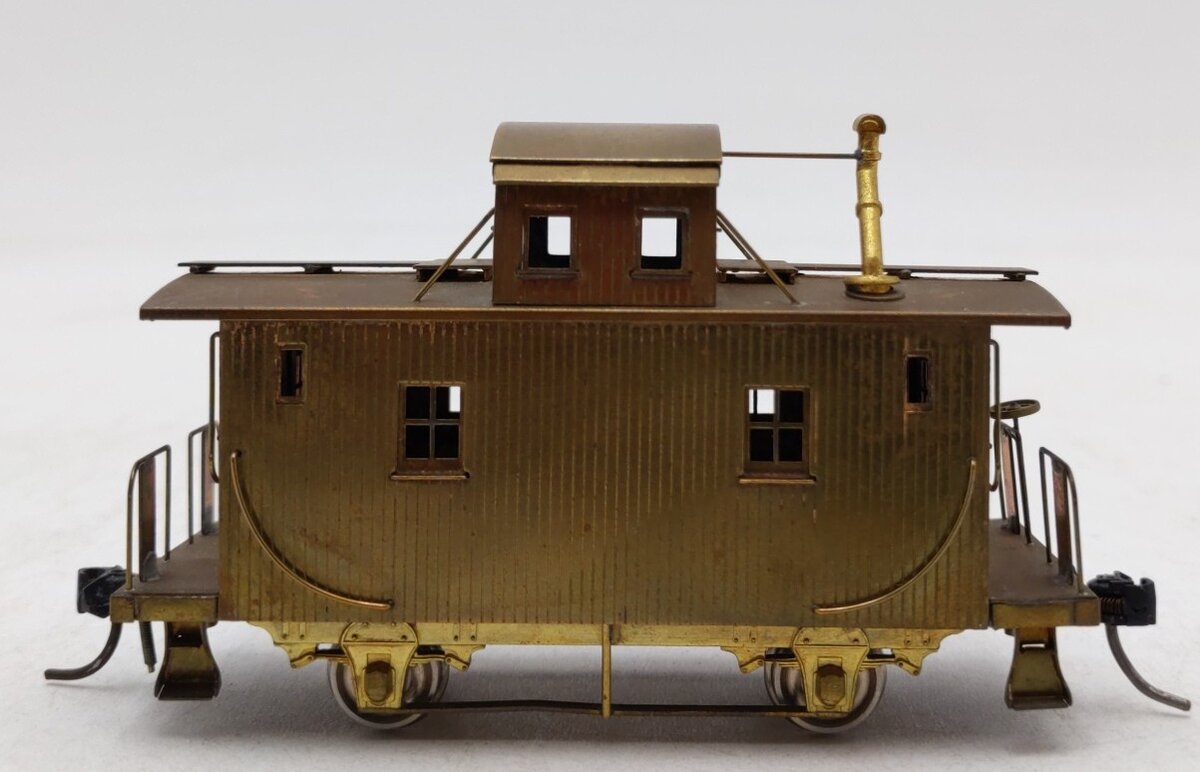 Trains, Inc. 04 HO Brass PRR 4 Wheel Caboose - unpainted EX/Box