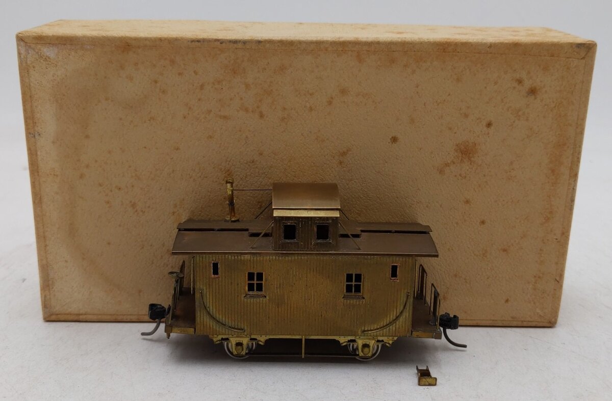 Trains, Inc. 04 HO Brass PRR 4 Wheel Caboose - unpainted EX/Box