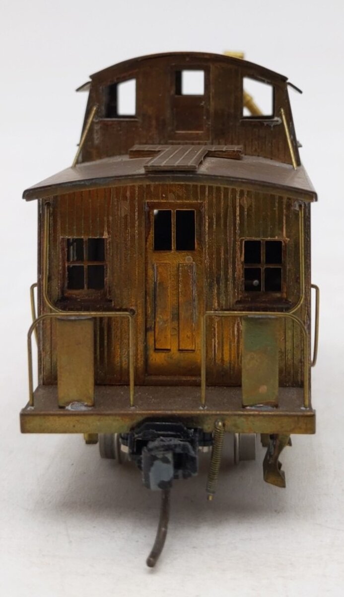 Trains, Inc. 04 HO Brass PRR 4 Wheel Caboose - unpainted EX/Box