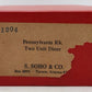 S. Soho & Co. 1204 HO Brass Pennsylvania RR Two Unit Diner Set EX/Box