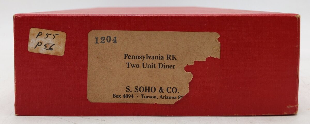 S. Soho & Co. 1204 HO Brass Pennsylvania RR Two Unit Diner Set EX/Box