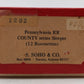 S. Soho & Co. 1202 HO Brass Pennsylvania RR County Series Sleeper EX/Box