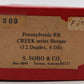 Soho 1203 HO Pennsylvania Railroad Creek Series Sleeper Car - unpainted EX/Box