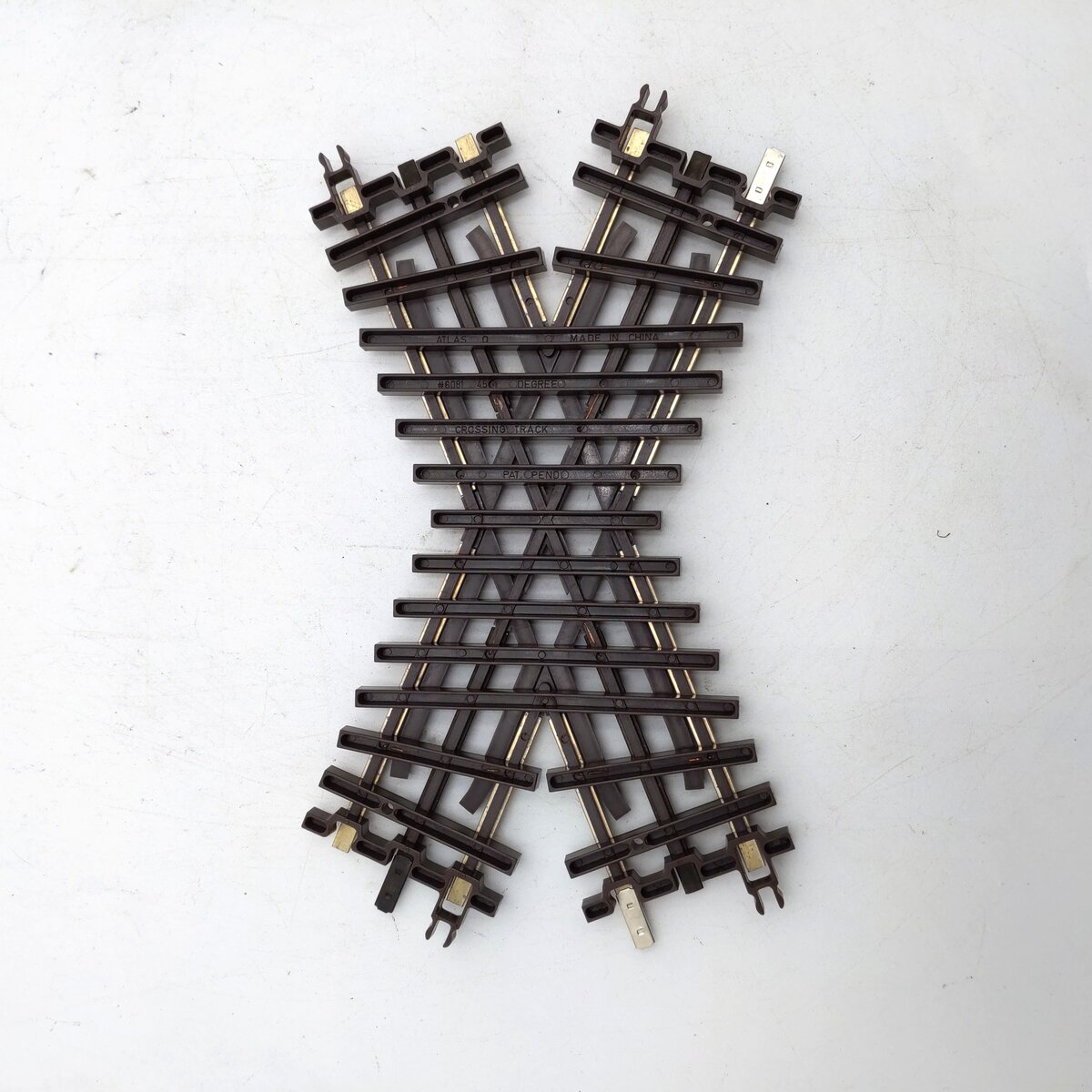Atlas 6081 O Gauge 45° Nickel Silver Track Crossing 21st Century Track System EX