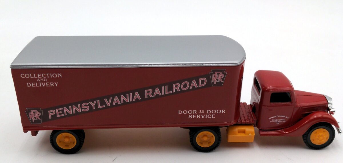Ertl B745UO 1:50 Pennsylvania 1937 Ford Tractor & Trailer Delivery Truck # 94 EX/Box