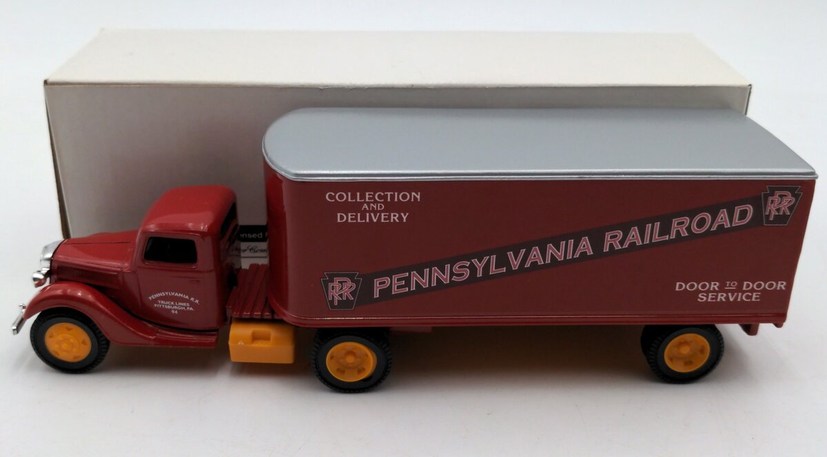 Ertl B745UO 1:50 Pennsylvania 1937 Ford Tractor & Trailer Delivery Truck # 94 EX/Box