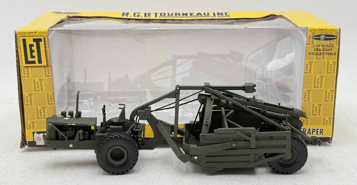 Spec-Cast CON011 1:50 LeTourneau Super C Tournapull with LP Carryall Scraper EX/Box
