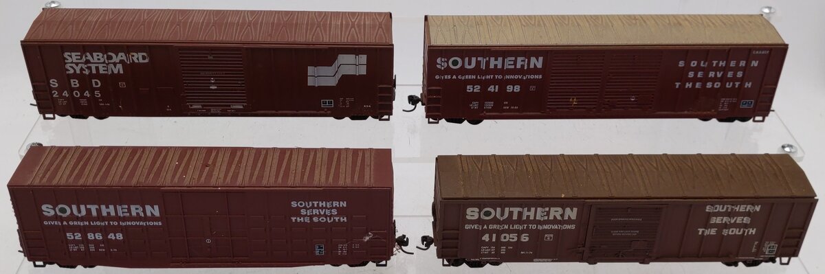 Roundhouse HO Scale Southern Railway Assorted Boxcars [4] VG