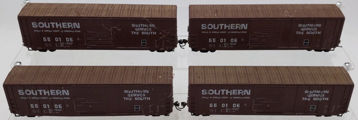 Roundhouse 1904 HO Scale Southern Railway Boxcars #550106 [4] VG