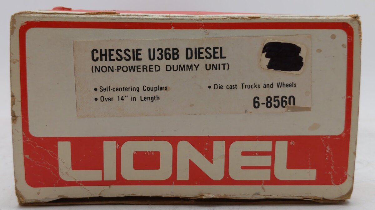Lionel 6-8560 O Chesapeake and Ohio U36B Non-Powered Diesel Locomotive #8560 VG/Box