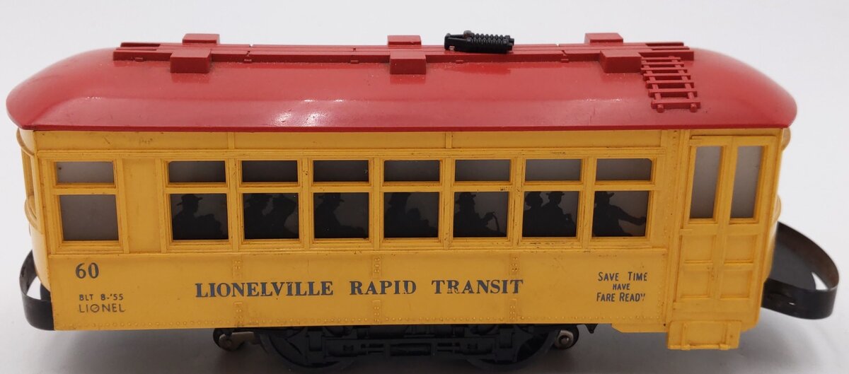 Lionel 60 Vintage O Lionelville Motorized Rapid Transit Trolley
