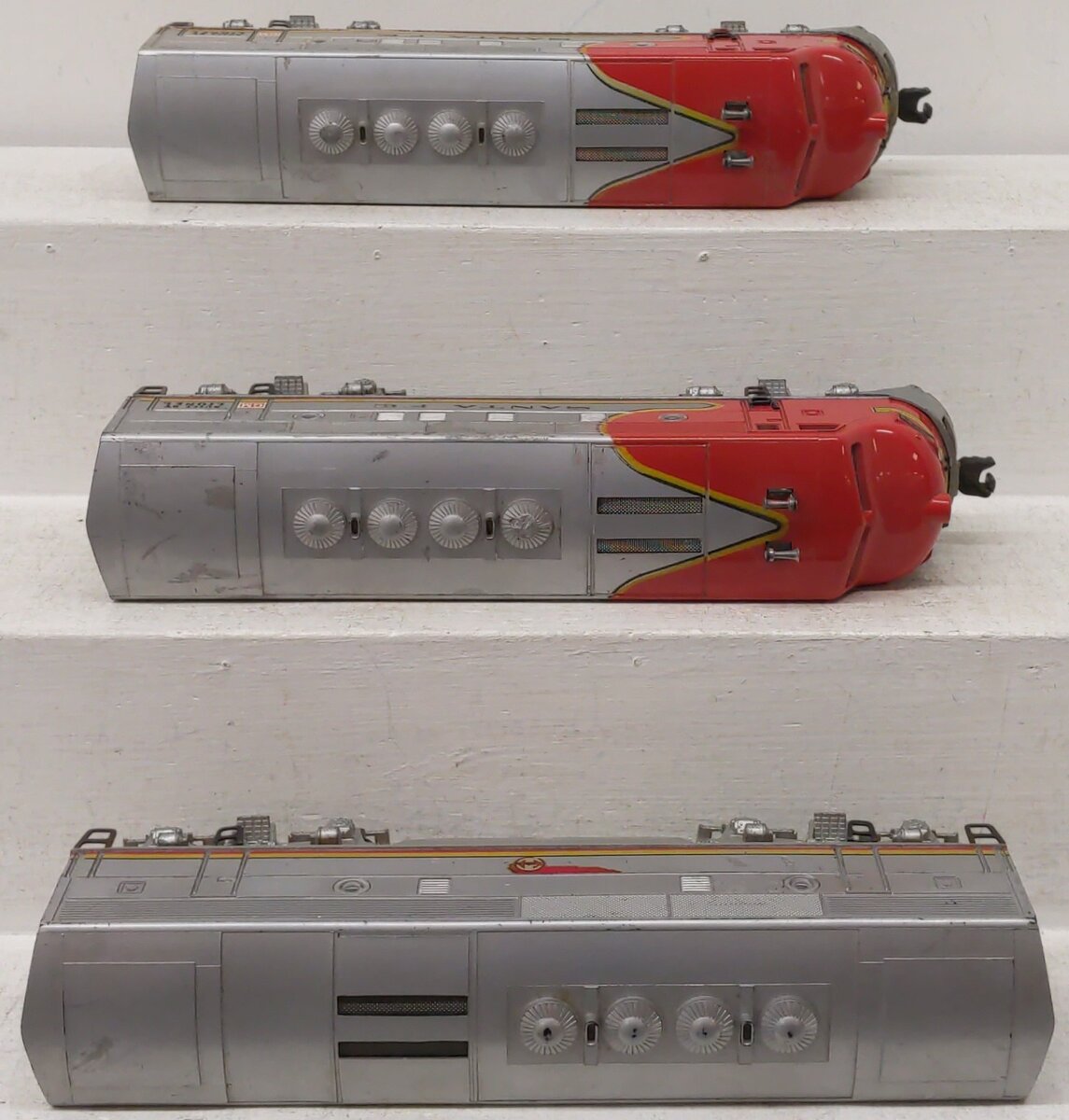 Lionel 2343 Vintage O Santa Fe F3 ABA Diesel Locomotive Set VG