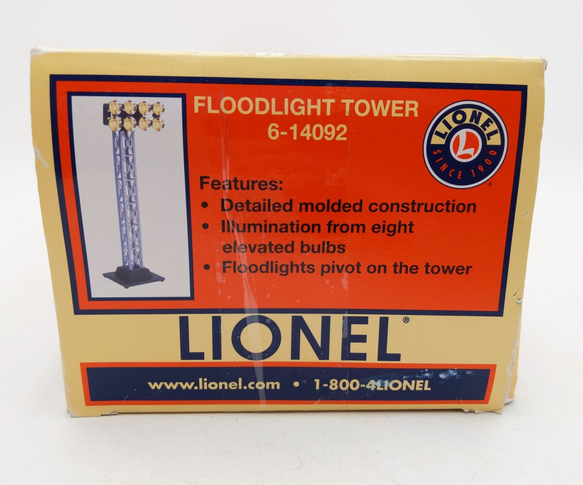 Lionel 6-14092 O Gauge 8-Light Floodlight Tower EX/Box