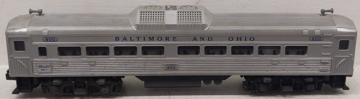 Lionel 400 Vintage O Powered Baltimore & Ohio Commuter Car VG
