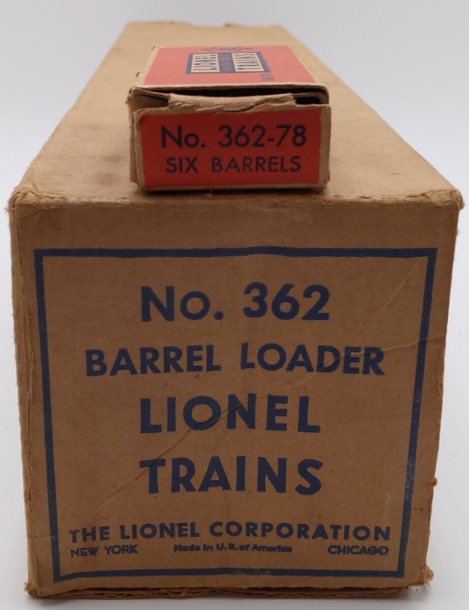 Lionel 362 Vintage O Operating Barrel Loader Ramp VG/Box