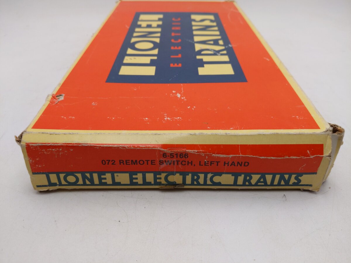 Lionel 6-5166 O Gauge Left Hand O72 Remote Switch/Turnout EX/Box