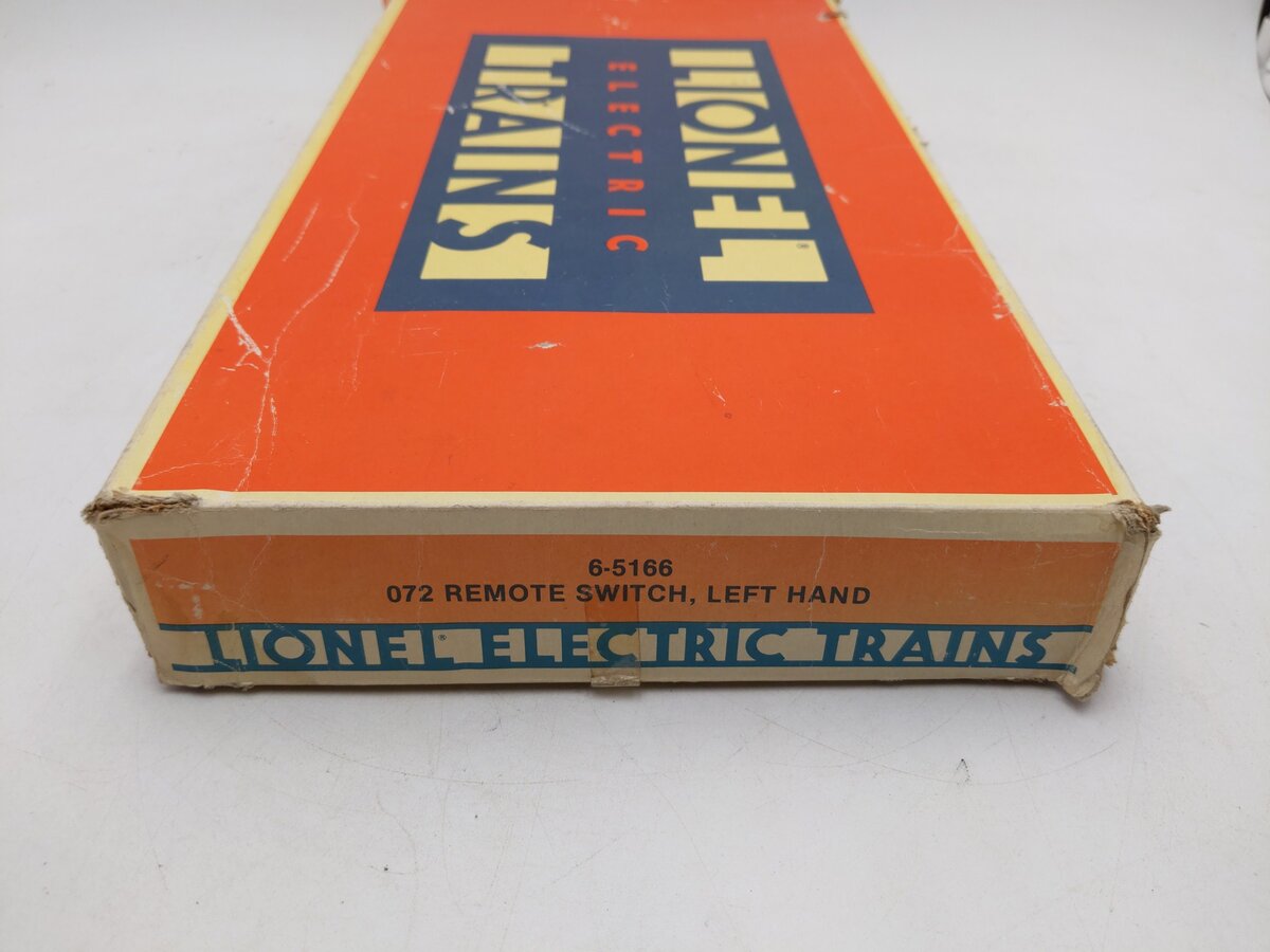 Lionel 6-5166 O Gauge Left Hand O72 Remote Switch/Turnout EX/Box