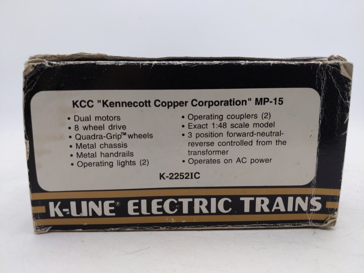 K-Line K-2252IC O Kennecott Copper Corporation MP-15 Diesel Switcher #906 EX/Box