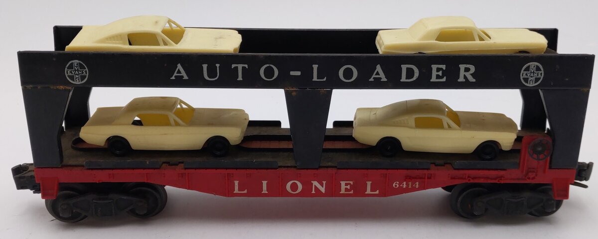 Lionel 6414 Vintage O Evans Autoloader w/ 4 Custom Automobiles