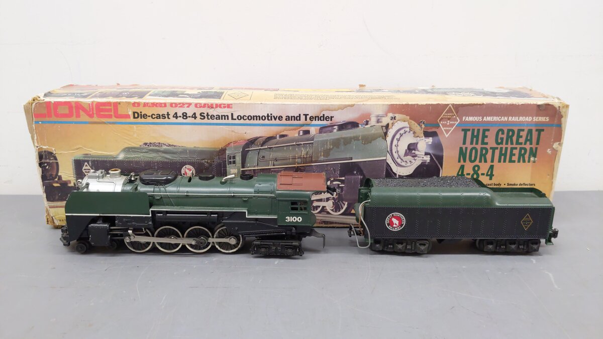 Lionel 6-3100 O Gauge Great Northern 4-8-4 Steam Locomotive & Tender #3100 EX/Box