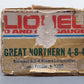 Lionel 6-3100 O Gauge Great Northern 4-8-4 Steam Locomotive & Tender #3100 EX/Box