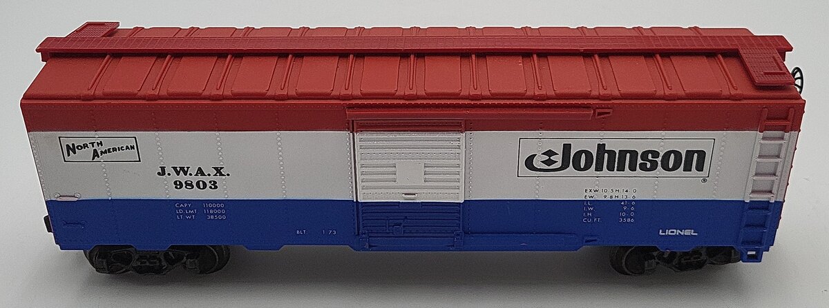 Lionel 6-9803 O Gauge Johnson Wax Box Car EX