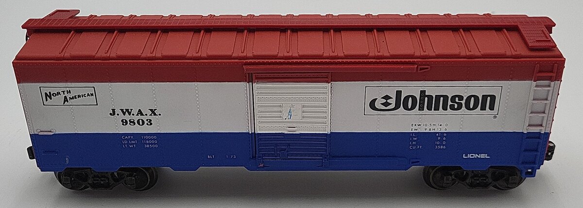 Lionel 6-9803 O Gauge Johnson Wax Box Car EX