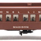 Lionel 6-19016 O Gauge Lionel Lines Madison Passenger Car #9016 VG/Box