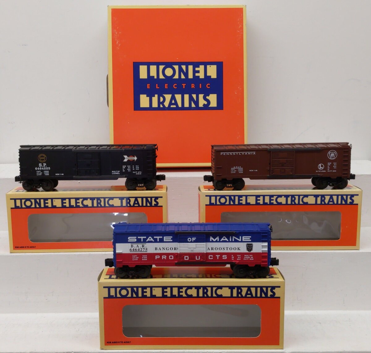 Lionel 6-19272 O Gauge 6464 Boxcars Series 3-Car Set #4 LN/Box