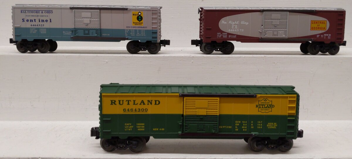 Lionel 6-19276 O Gauge 6464 Boxcar Series V (Set of 3) LN/Box – Trainz
