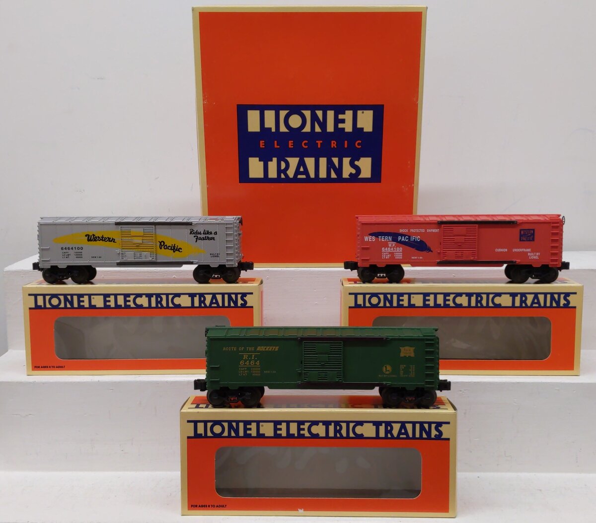 Lionel 6-19257 O Gauge Western Pacific 6464 Series II Boxcars (Set of 3) LN/Box
