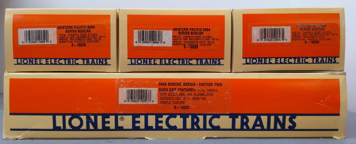 Lionel 6-19257 O Gauge Western Pacific 6464 Series II Boxcars (Set of 3) LN/Box