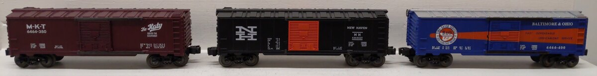 Lionel 6-19292 O Gauge B&O 6464 Boxcar Series Vl (Set of 3) LN/Box