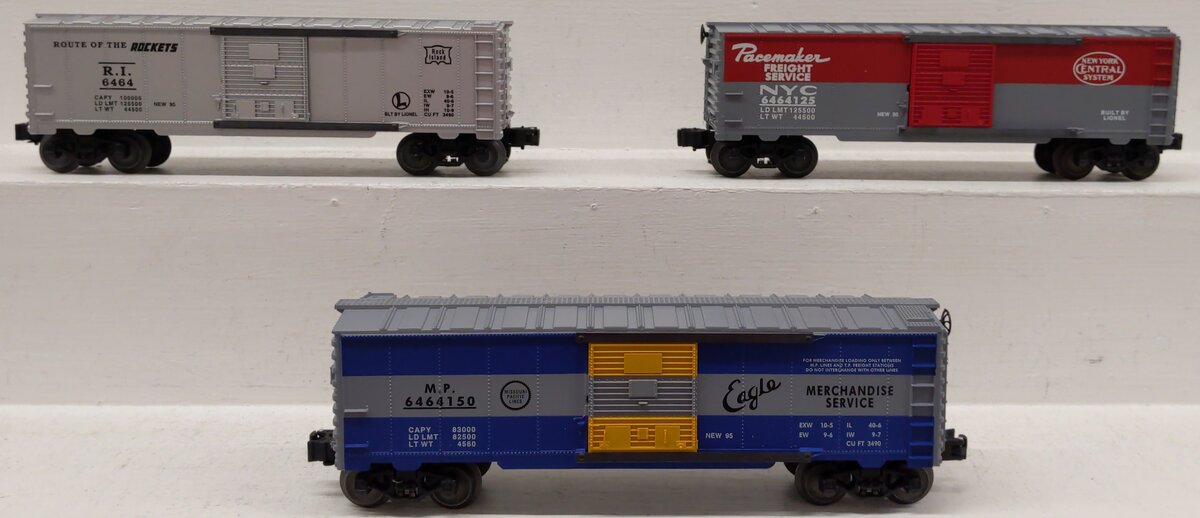 Lionel 6-19266 O Gauge 6464 Series III Boxcars (Set of 3) LN/Box