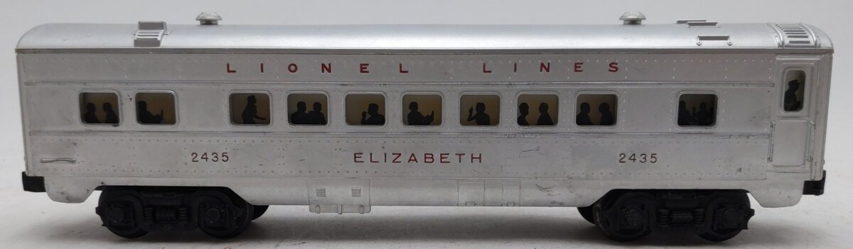 Lionel 2435 Vintage O Lionel Lines Illuminated Elizabeth Passenger Car VG