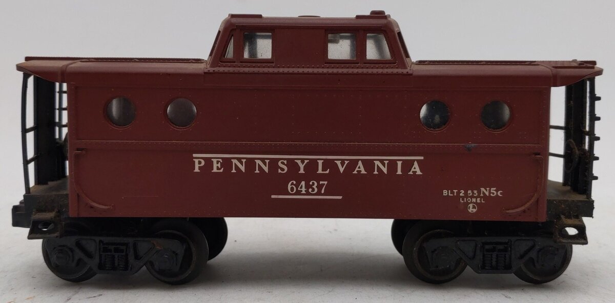 Lionel 6437 Vintage O Pennsylvania N5C Porthole Illuminated Caboose VG