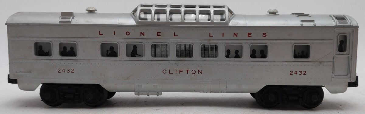 Lionel 2432 Vintage O Lionel Lines Clifton Illuminated Vista Dome Car EX/Box