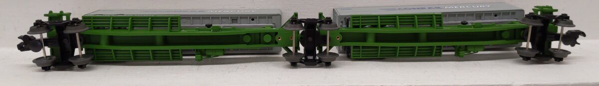 Lionel 6-52041 O Gauge LOTS 1994 Burlington Northern TTUX Flat Car with Trailers EX/Box