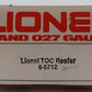 Lionel 6-5712 O Gauge Lionel Lines TOC Woodside Refrigerator Car #5712 LN/Box